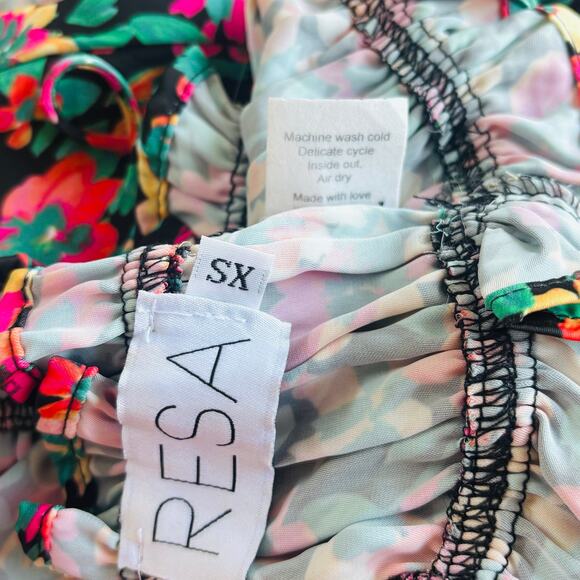 Resa Floral Lucy Set Tube Crop Top & Slit Midi Skirt Set Casablanca Size XS - Picture 6 of 10